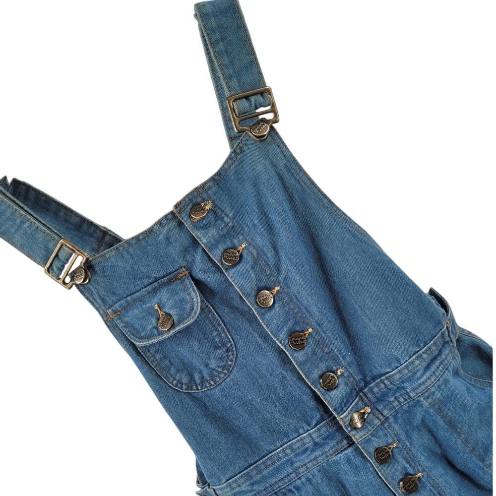 Grapevine Denim Overalls Blue Vintage 70s Adjustable Classic hipster hippie